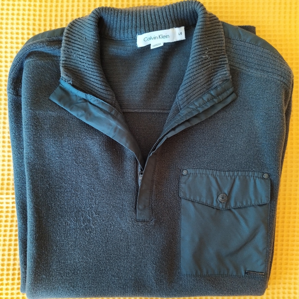 CALVIN KLEIN men's1/4-Zip Sweater